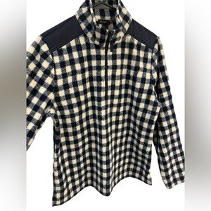 Talbots Fleece Pullover Women’s Zip Jacket Navy Size Large Ladies Warm Coats